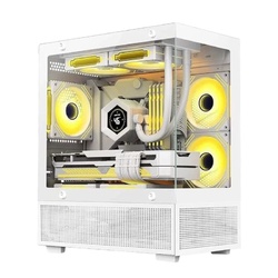Корпус для пк стекло, белый micro atx T3